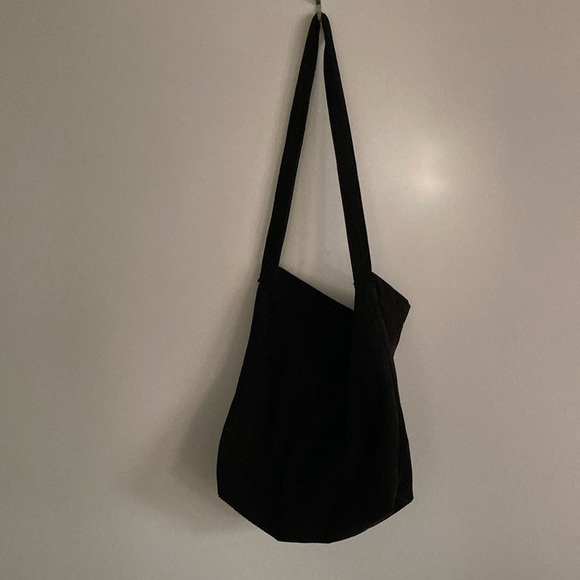 Black Corduroy Tote Bag, EUC - Picture 2 of 5